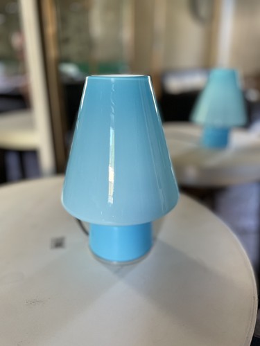 Lampe bibi verre bleu - lampe, en