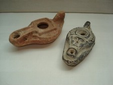 2 Terracotta Oil Lamps