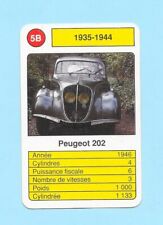 Card No. 5B - 1935/1944 - Peugeot 202