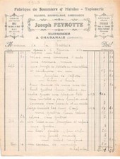 Invoice.AM24465.Schabanais.1920.Joseph Peyrotte.Sommier.Mattresses.Tapestry.Sell