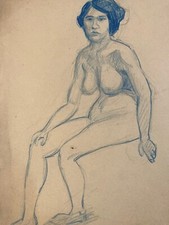 Dessin Atelier Nu Crayon Sur