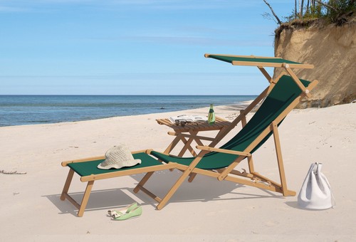 Chaise longue jardin verte - longue, de