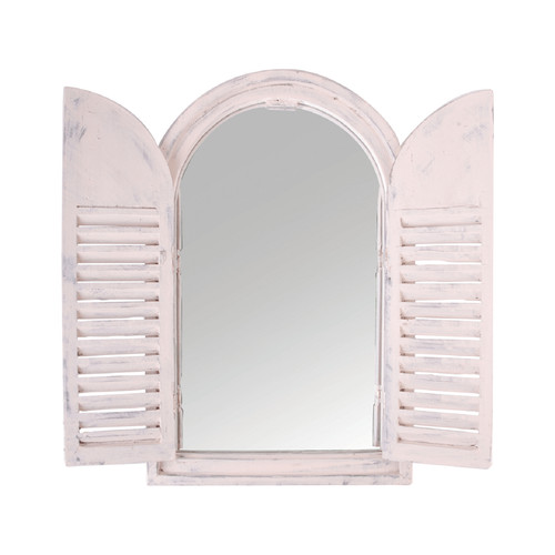 Miroir mural cadre bois - miroir,
