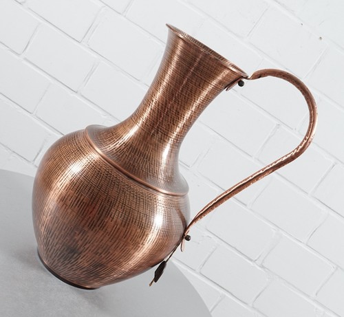 Noble vase fleurs cuivre - noble, en