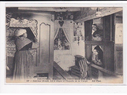 Intérieur breton lit - breton,, à