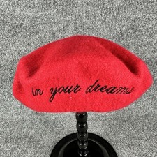 Vintage Basque Beret Wool Blend Made In China One Size Red In Your Dreams Logo