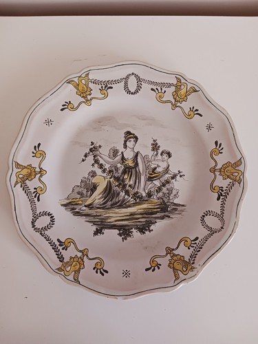Ancienne assiette xix signe n - assiette,