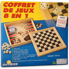 COFFRET 8 JEUX EN 1 BOIS Dames