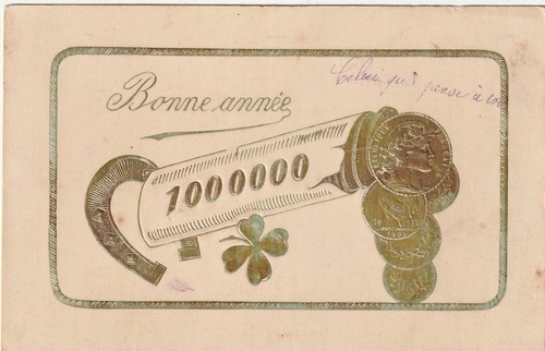 Cpa gaufrée bonne - gaufrée,
