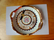 Small Antique Limoges Porcelain Tray Gilded with Fine Gold