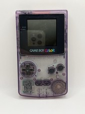 Nintendo GameBoy Color Console Atomic Purple Clear Transparent CGB-001 Tested