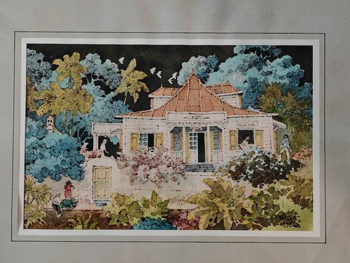 Aquarelle signée pellet - aquarelle,