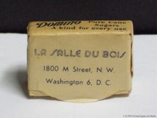 Washington DC Restaurant La Salle du Bois Vintage Advertising Wrapped Sugar Cube