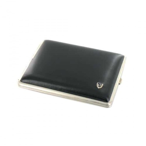 étui cigarettes cuir noir - cigarettes,