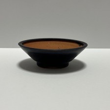 Japanese Bonsai Pot Shohin Size Tree Bowl Kyo ware 3 27/64 in by Heian Koso