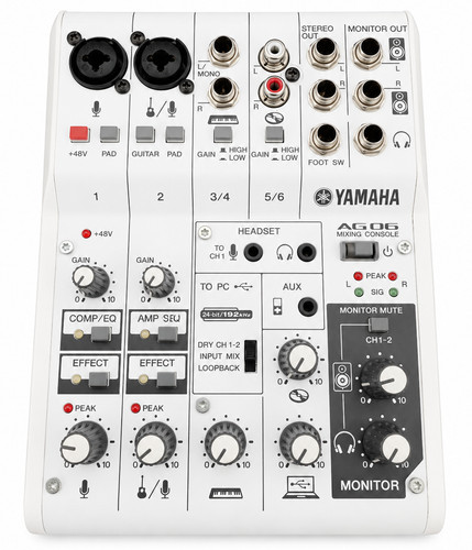 Yamaha ag06mk2 6ch live - yamaha, w