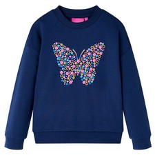 Sweatshirt pour Enfants Vêtement Tout-petits Imprimé Papillon Bleu Marine 128 vi