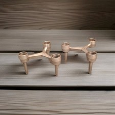 Lot 2 Bougeoirs à 3 Branches Étoile Scandinave Empilable Vintage 60 - 70