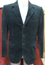 OLD VINTAGE ECLECTIC GRANDPA BOTTLE GREEN VELVET TROUSERS JACKET SUIT 