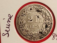Suisse 2 Francs 1879B Argent