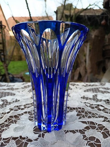 Ancien vase cristal taillé - cristal,