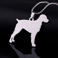 BIG Docked Tail Brittany Spaniel Wiegref Epagneul Breton Dog Pendant Necklace