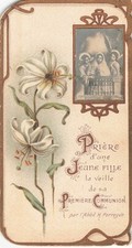 ANCIENNE IMAGE PIEUSE PRIERE