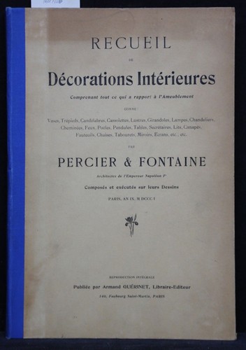 Percier fontaine recueil - percier, et