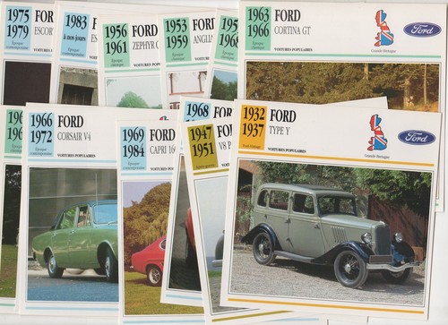 Fiches automobile car - fiches, gb