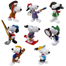 Lot de 8 Figurines PVC Snoopy Peanuts 6cm Schleich Jeu Jouet LSN2