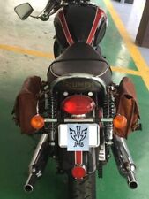 2 Pochettes latérales en cuir marron sacoches latérales pour moto selle 2 sac...