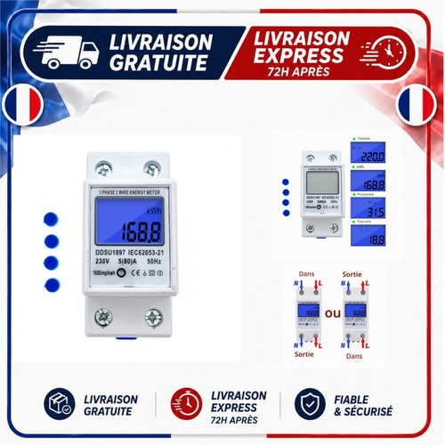 Compteur énergie lcd jzk - compteur,