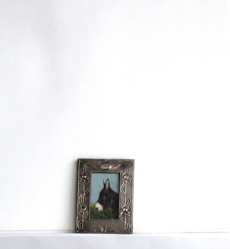 Cadre ancien metal argente - metal,