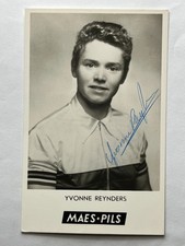 Autograph YVONNE REYNDERS-Team FLANDRIA 1961/1962-Cycling BELGIUM-signed AK