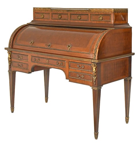 Bureau cylindre style - à, de