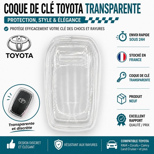 Coque clé toyota - coque,