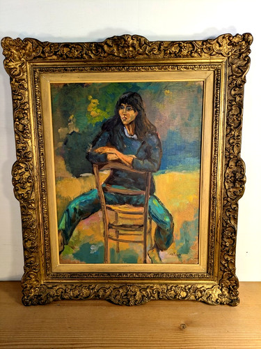 Huile sur panneau - , aninat