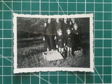 v078 vintage photo circa 1960 women & girls wicker baskets harvest