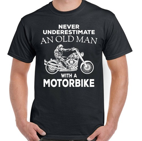 Moto motard vieux homme - vieux,