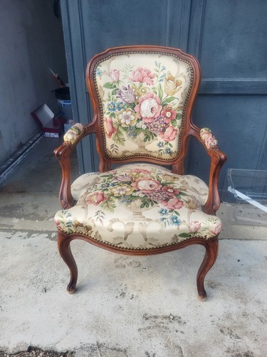 Fauteuil cabriolet bois - fauteuil,