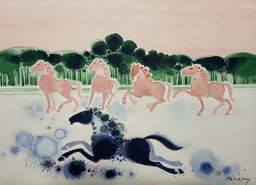 Menguy grande aquarelle - grande, 41x57