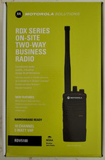 New In-Box Motorola RDX RDV5100 Two-Way Business Radio Walkie Talkie NO BATTERY