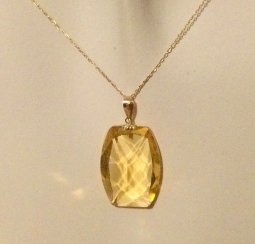 Pendentif citrine bélière - citrine-bélière, en