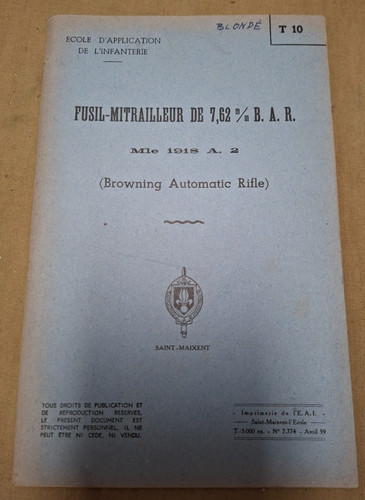 Notice fusil mitrailleur - fusil,
