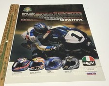 AGV Motorcycle Helmet  Worn By 2001 Superbike Champion Mat Mladin Ad #5319