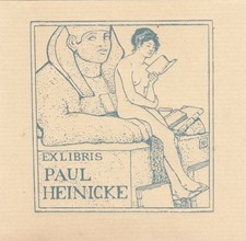 Exlibris Livre D'Ex-Libris Klischee Armand Rassenfosse 1862-1934 Sphinx Akt