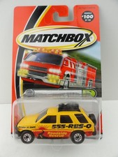2000 Matchbox #100 Isuzu Rodeo (Yellow Roadside Rescue)