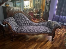 Victorian Mahogany Tufted Chaise Lounge