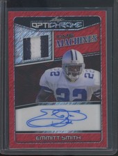 2025 Leaf Optichrome Time Machine Shimmer Red Emmitt Smith 1/1 Auto Patch