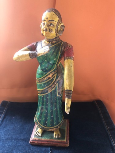 Figurine indienne bois - bois,